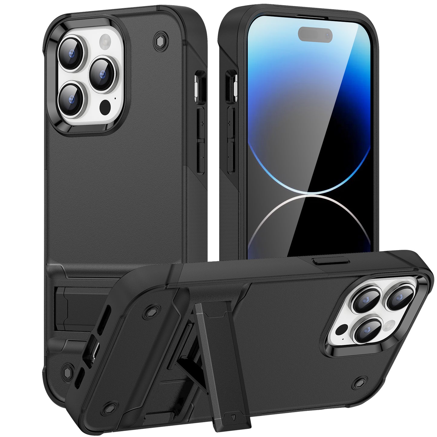 Bentayga iPhone 15 Pro Max Case Kickstand TPU PC Rugged