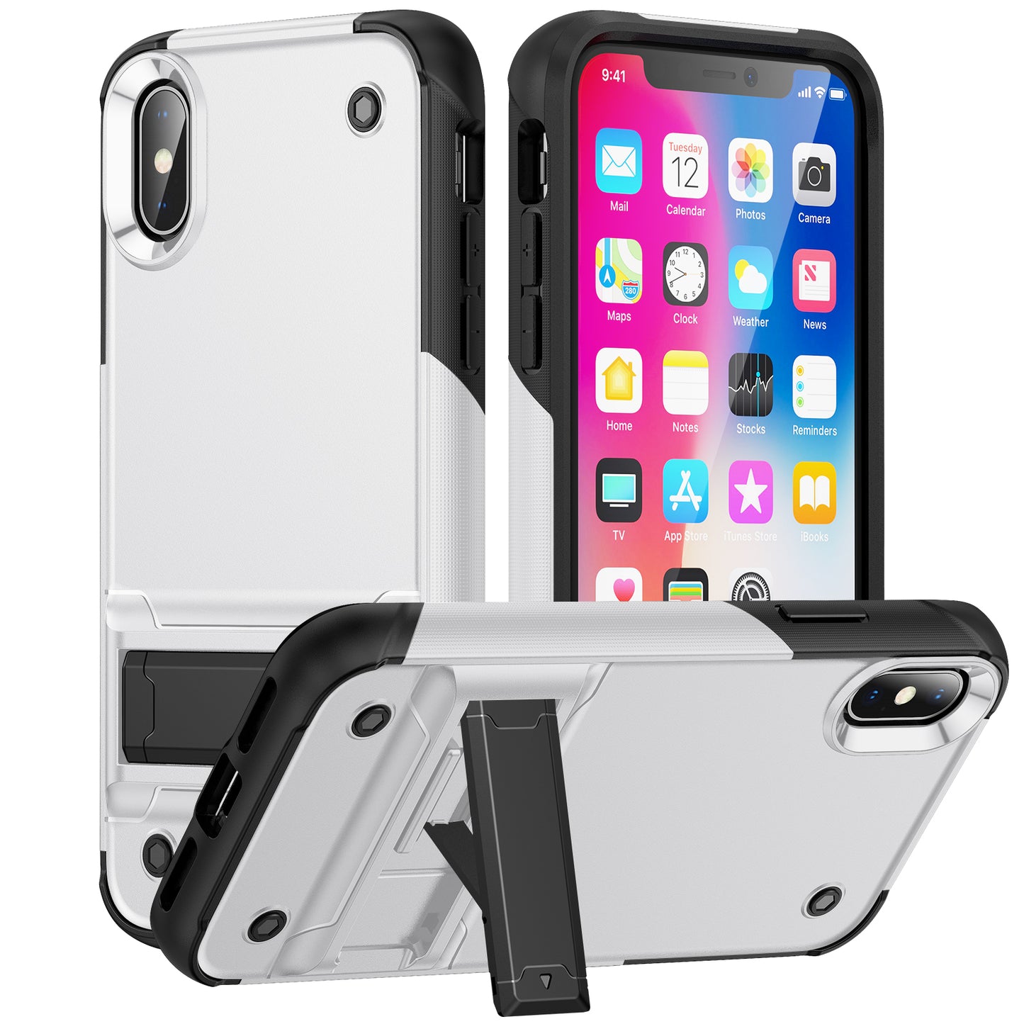 Bentayga iPhone X Xs Case Kickstand TPU PC Rugged