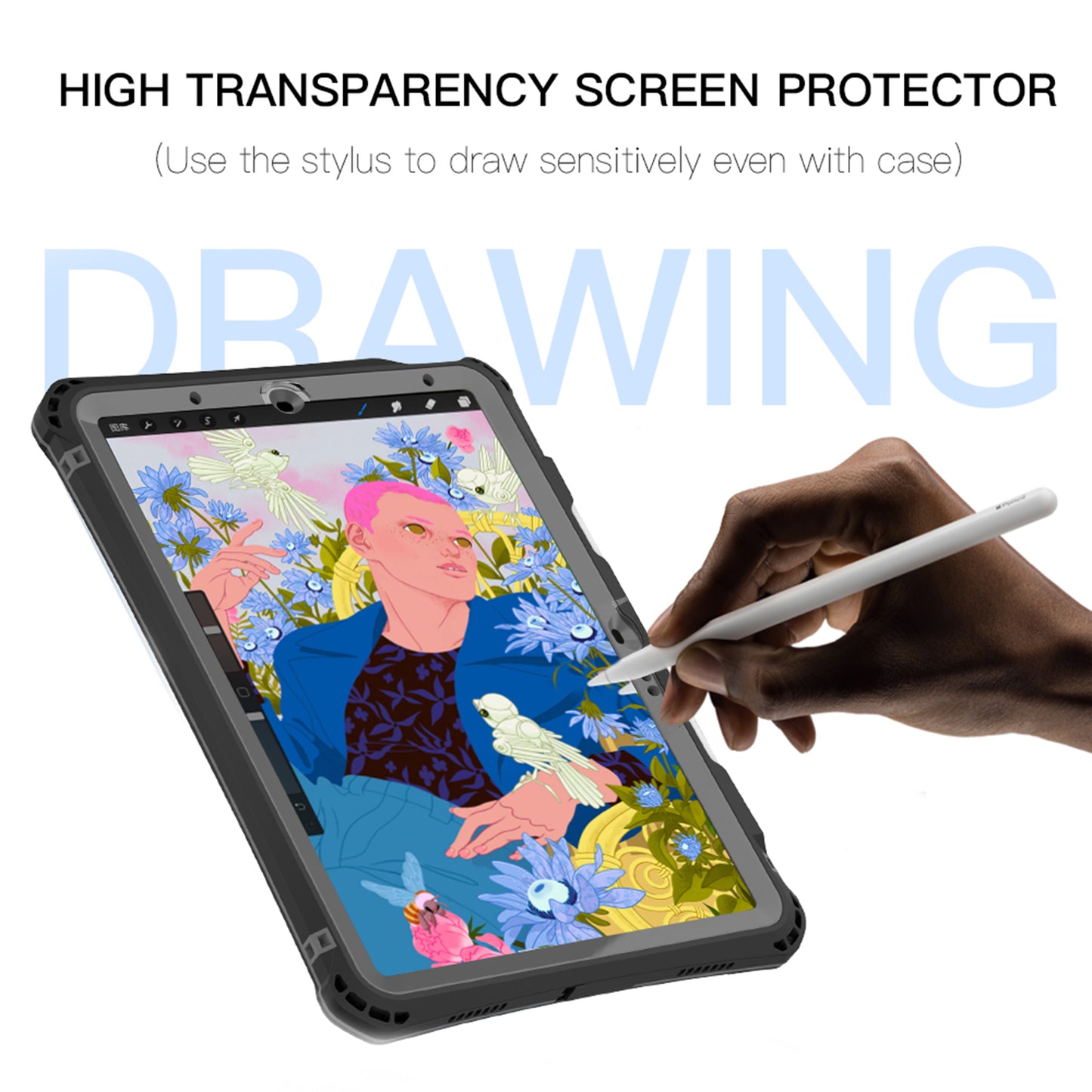 ultramarinetech-for-shellbox-burst-slim-clear-waterproof-ipad-air-5-tablet-case-9