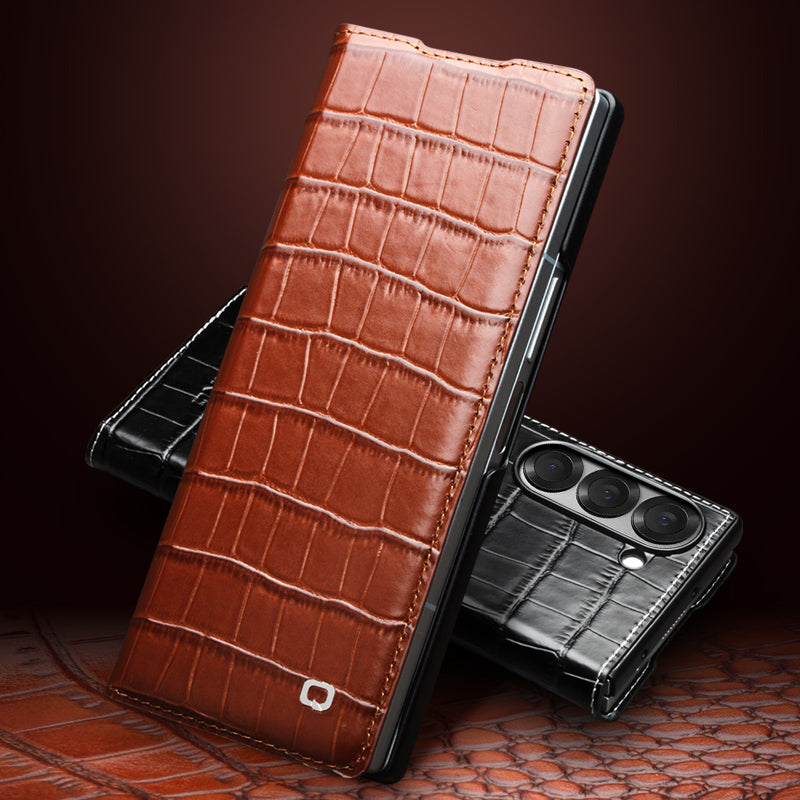 ultramarinetech-qialion-deluxe-mens-flip-crocodile-leather-galaxy-z-fold6-phone-case-1