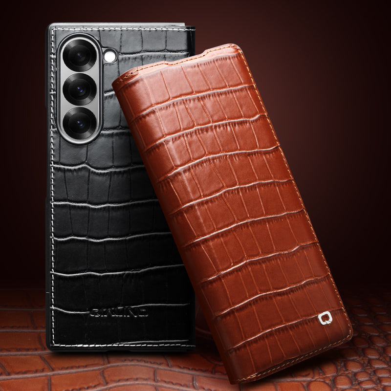 ultramarinetech-qialion-deluxe-mens-flip-crocodile-leather-galaxy-z-fold6-phone-case-3