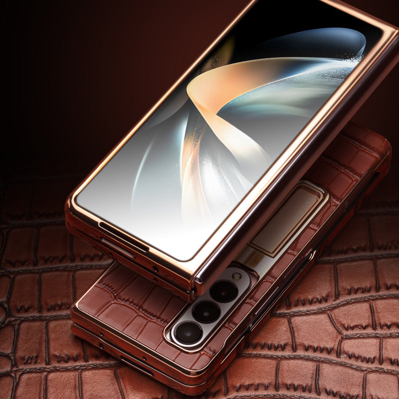 ultramarinetech-qialion-hd-glass-genuine-crocodile-leather-galaxy-z-fold5-phone-case-3