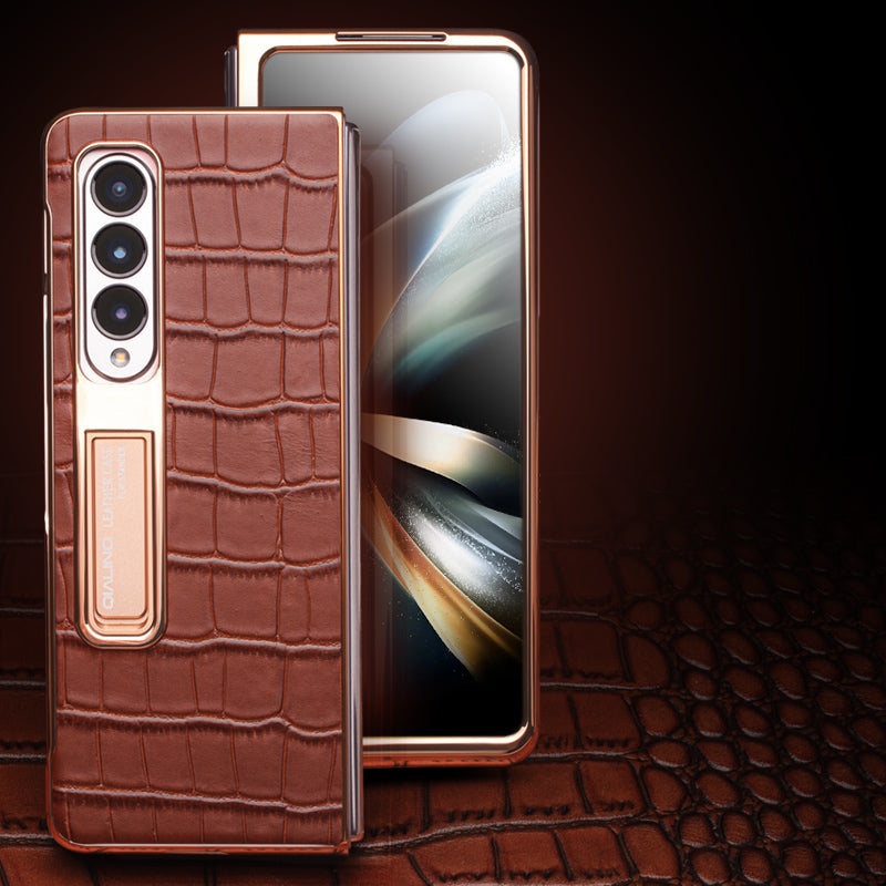 ultramarinetech-qialion-hd-glass-genuine-crocodile-leather-galaxy-z-fold5-phone-case-5