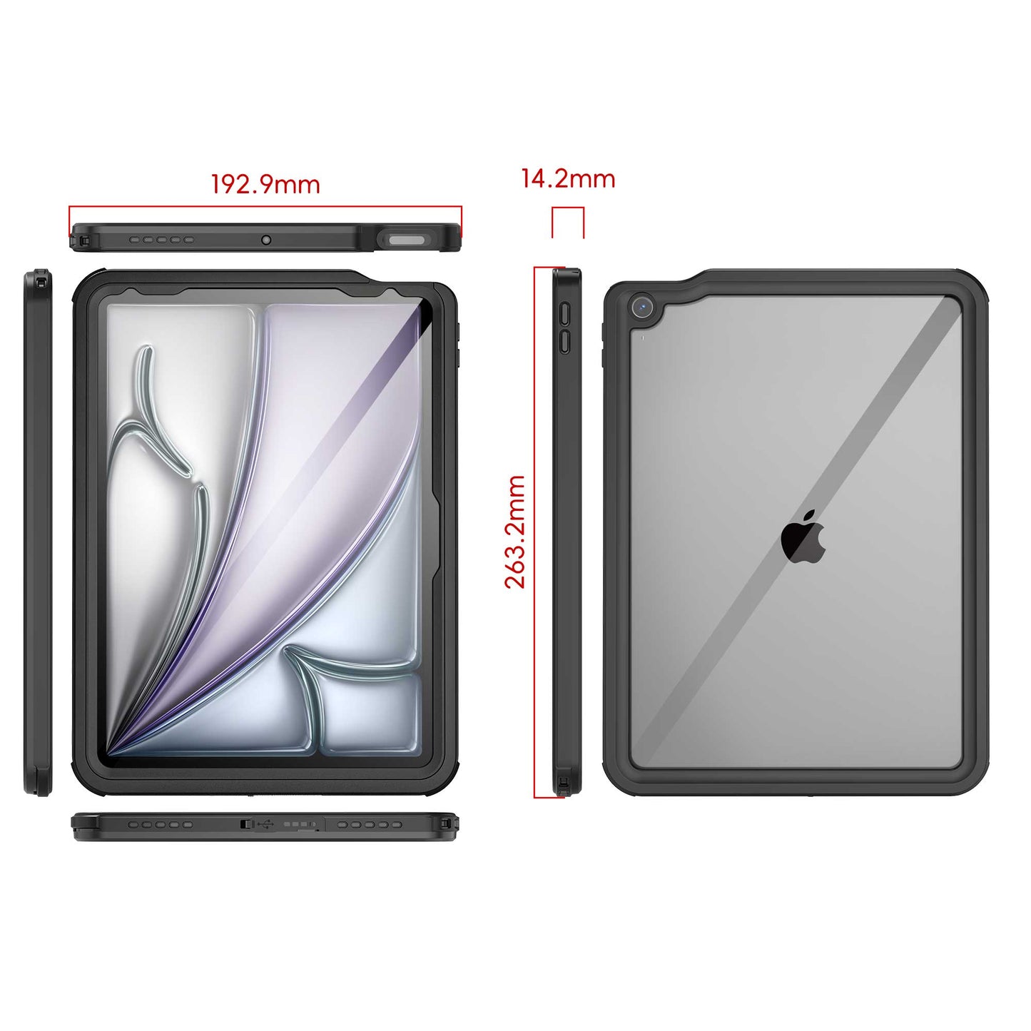 ultramarnetech-for-shellbox-burst-slim-clear-waterproof-ipad-air-6-11-inch-tablet-case-1