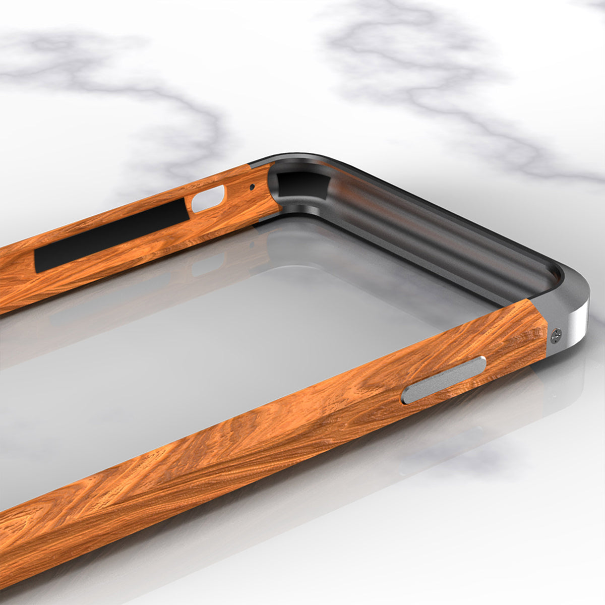 Ultramarine Technology with Unique Wood & Metal Hybrid Phone Case All-Scenario Protection