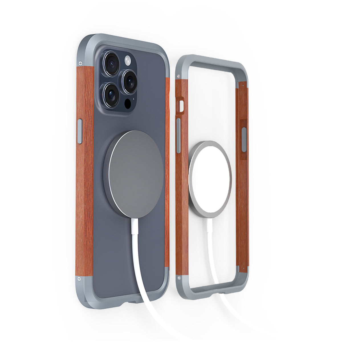 Ultramarine Technology with Unique Wood & Metal Hybrid Phone Case All-Scenario Protection