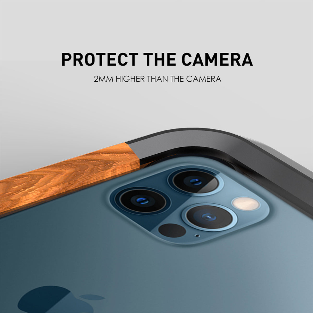 Ultramarine Technology with Unique Wood & Metal Hybrid Phone Case All-Scenario Protection