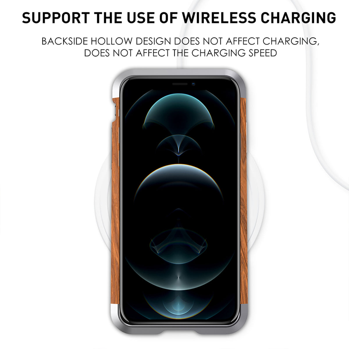 Ultramarine Technology with Unique Wood & Metal Hybrid Phone Case All-Scenario Protection