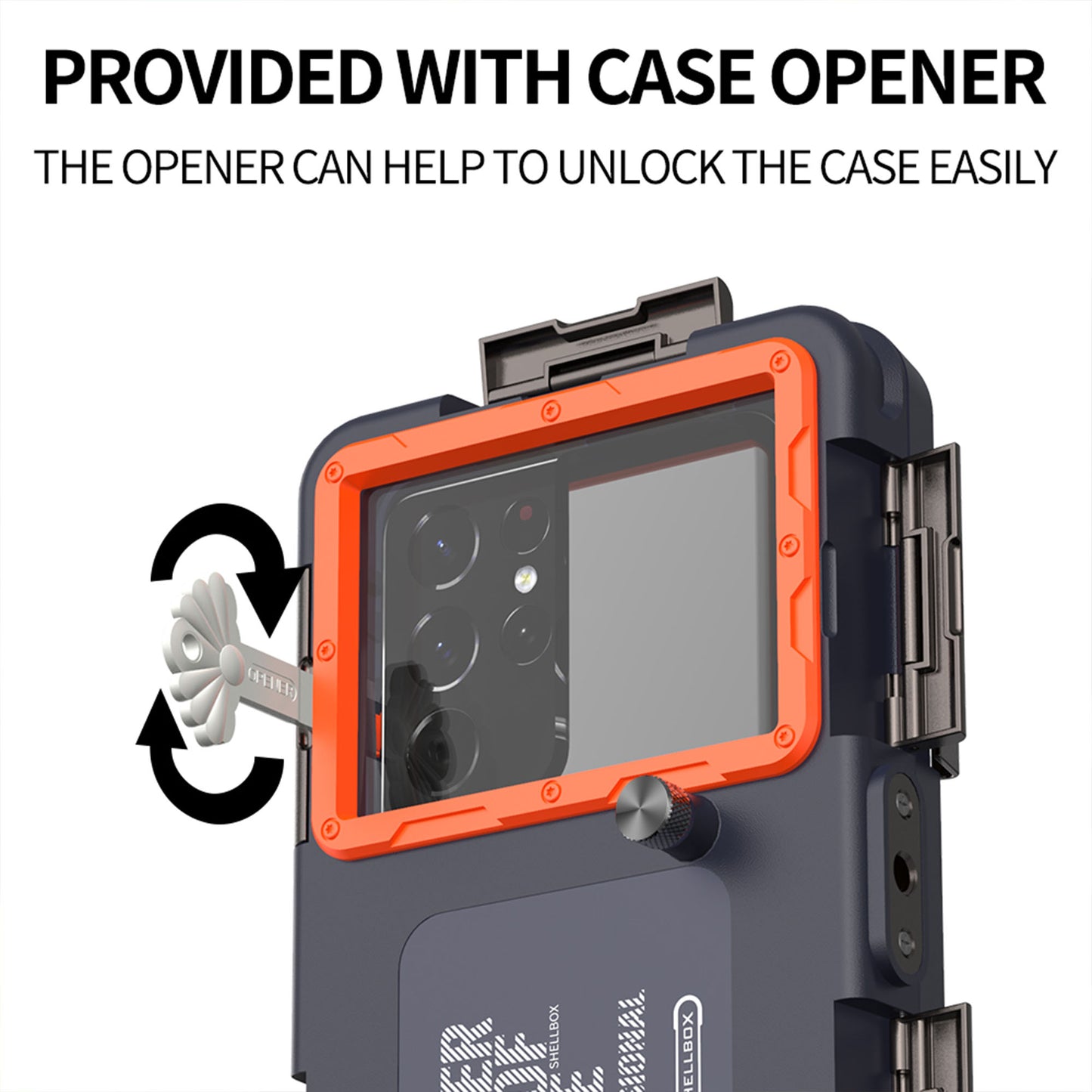 Ultramarine Technology Universal 15M Waterproof Diving Phone Case with Vacuum Vent Hook