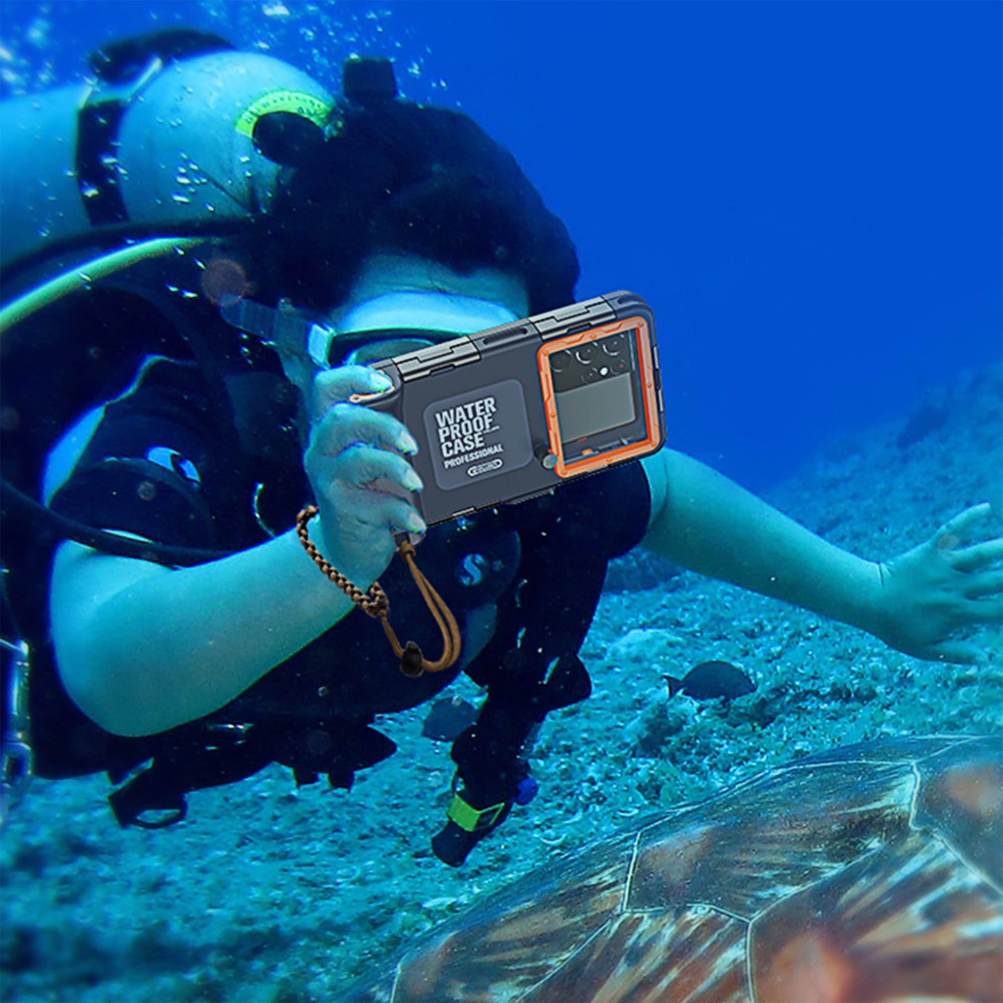 Ultramarine Technology Universal 15M Waterproof Diving Phone Case with Vacuum Vent Hook