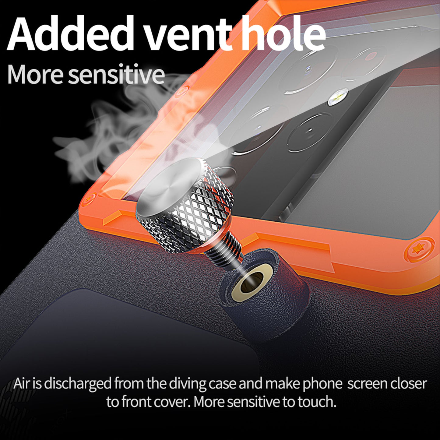 Ultramarine Technology Universal 15M Waterproof Diving Phone Case with Vacuum Vent Hook