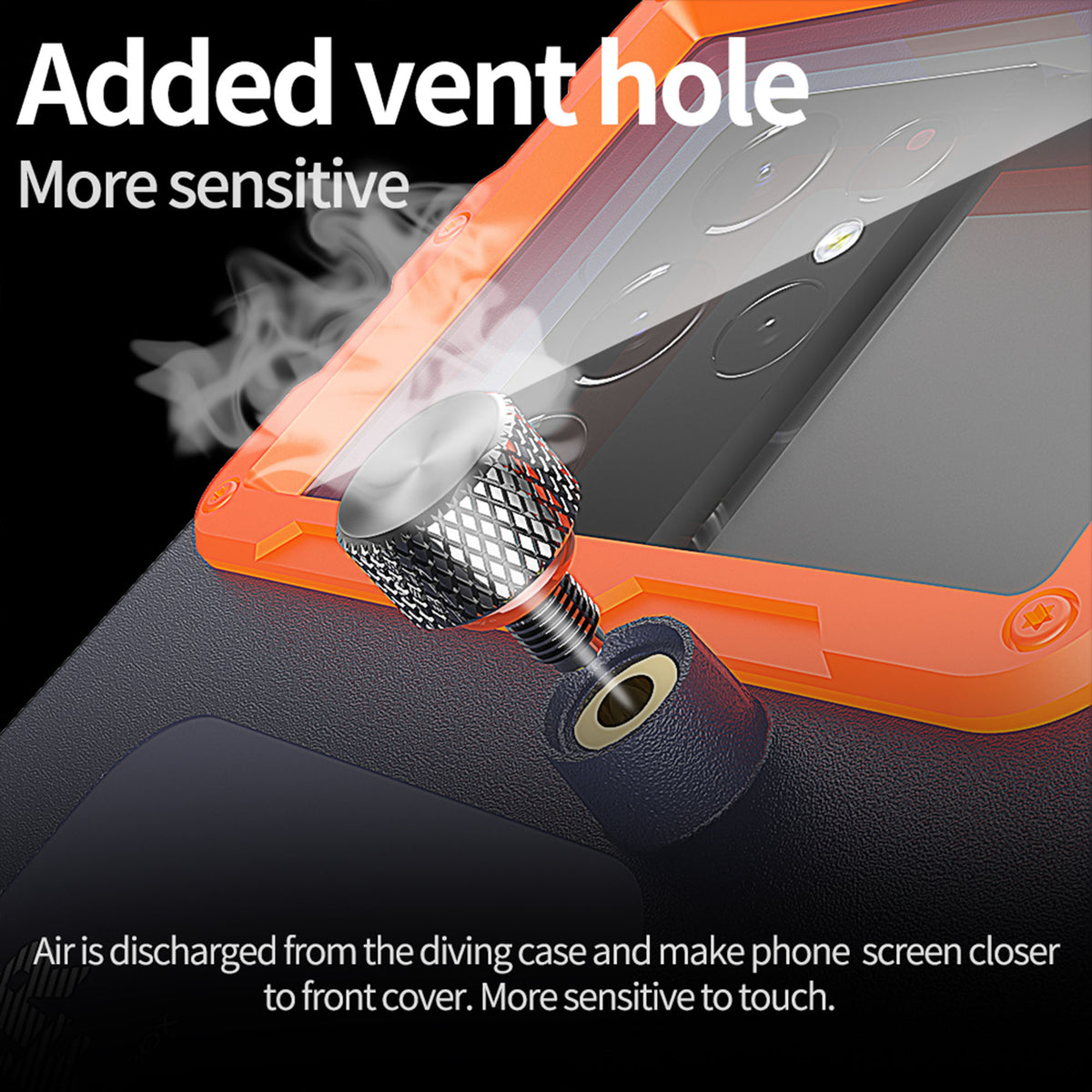 Ultramarine Technology Universal 15M Waterproof Diving Phone Case with Vacuum Vent Hook