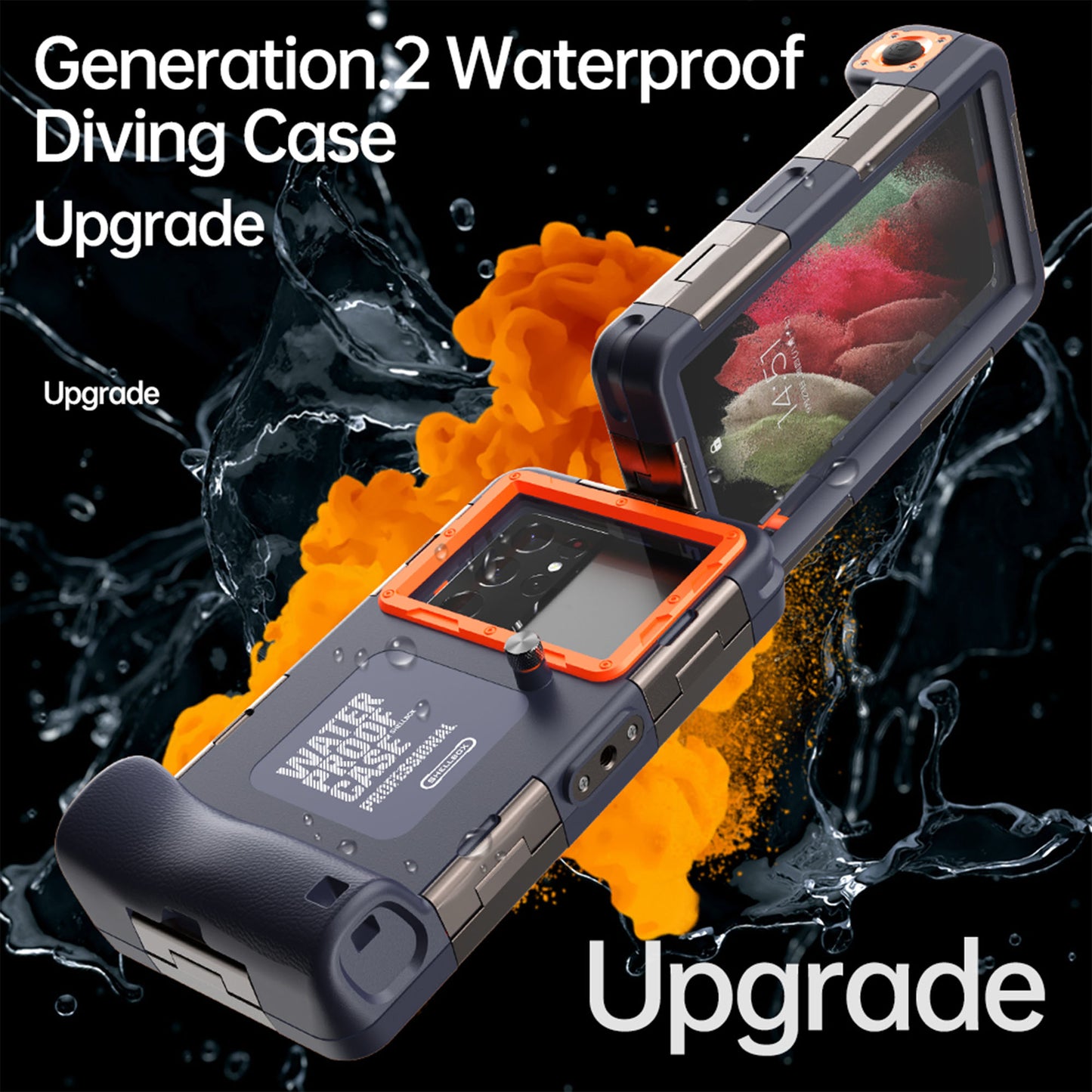 Ultramarine Technology Universal 15M Waterproof Diving Phone Case with Vacuum Vent Hook