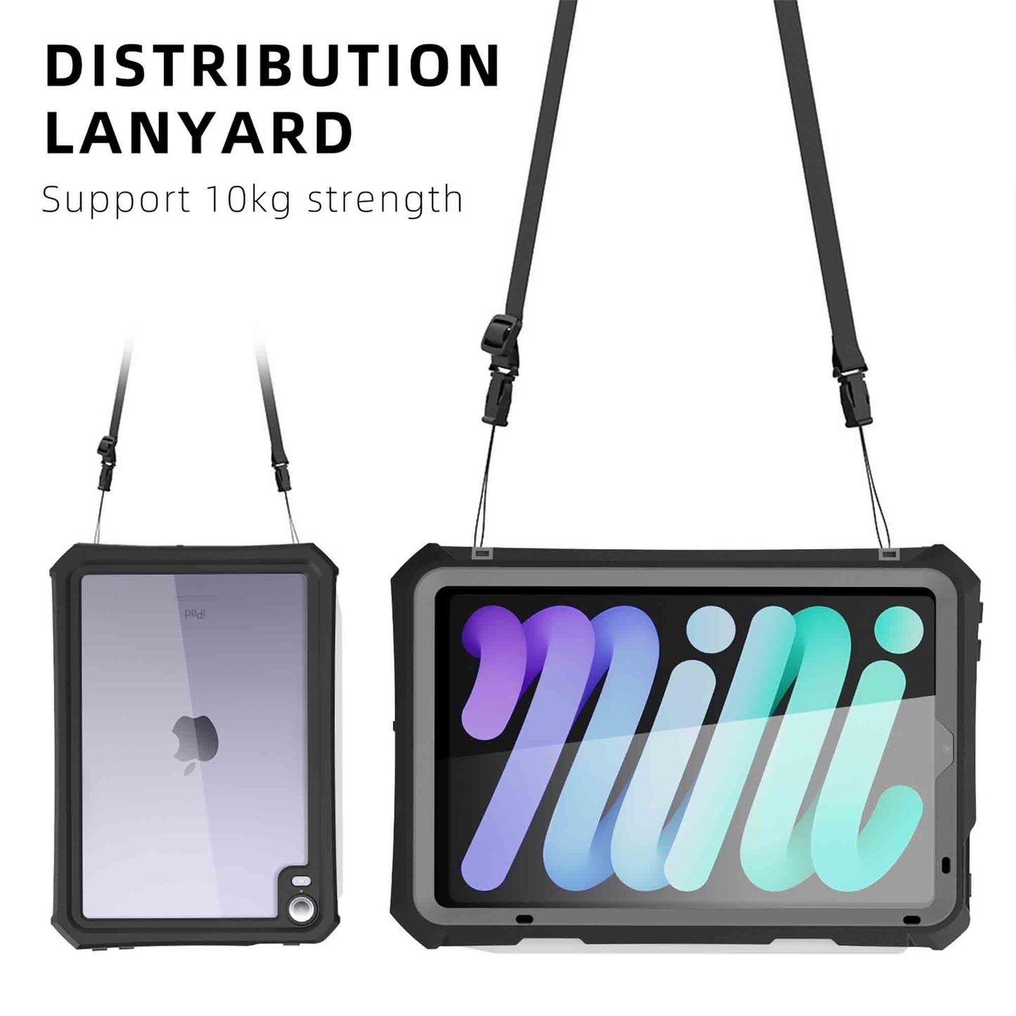 Ultramarine Technology Waterproof Heavy-Duty Tablet Case with Pen Slot & Detachable Kickstand - iPad Mini 7