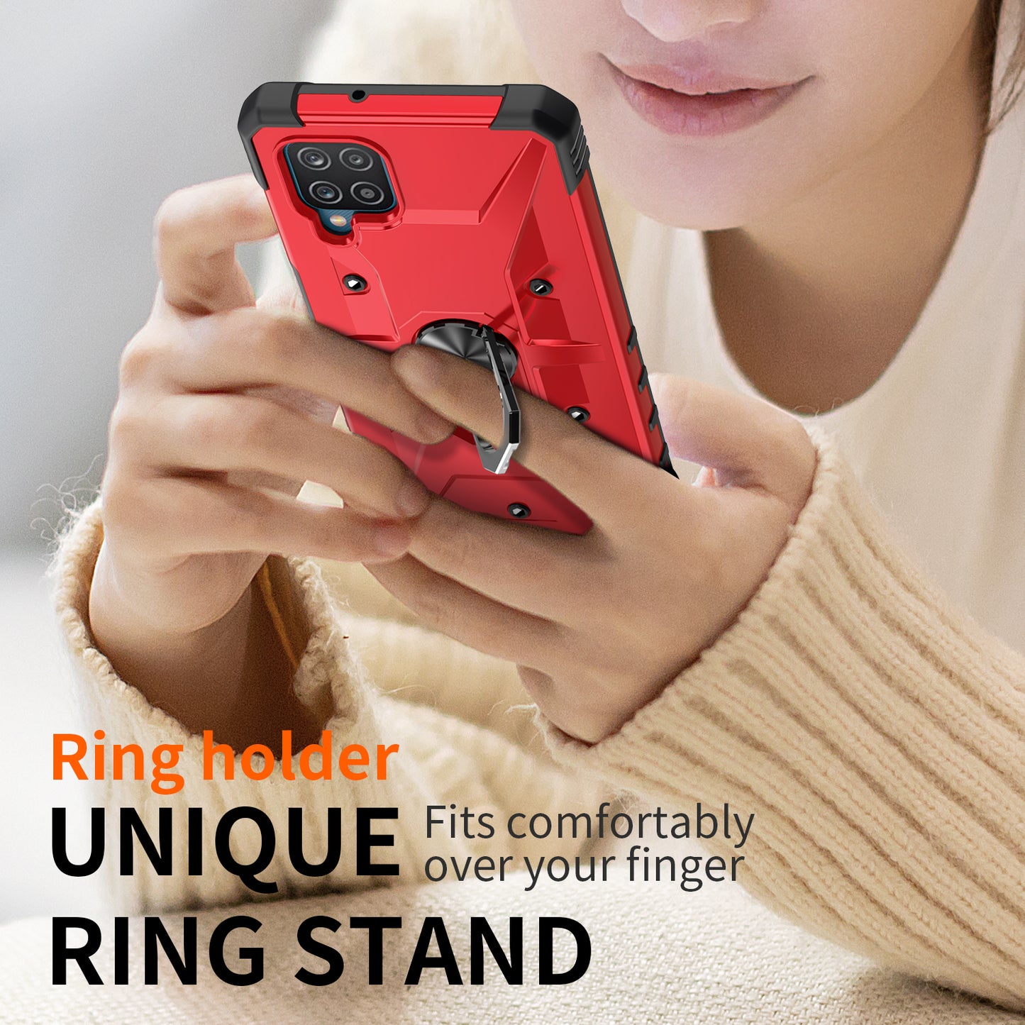 Boundary Galaxy A52s Case Ring Holder Kickstand