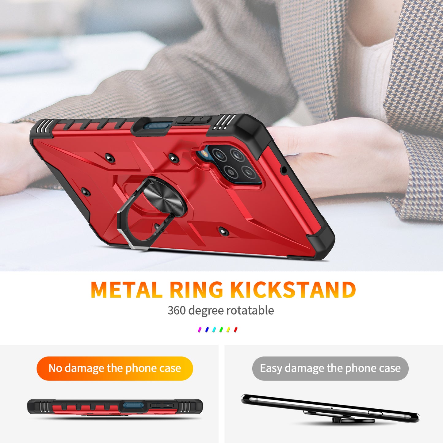 Boundary Galaxy A52s Case Ring Holder Kickstand