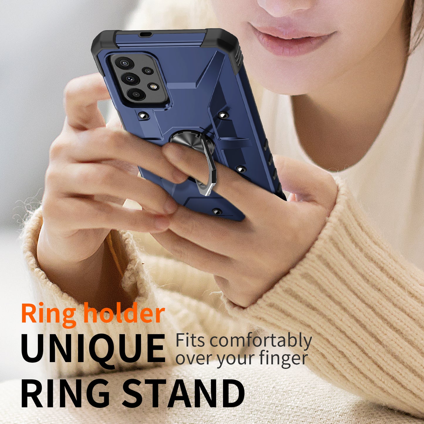 Boundary Galaxy A04 Case Ring Holder Kickstand