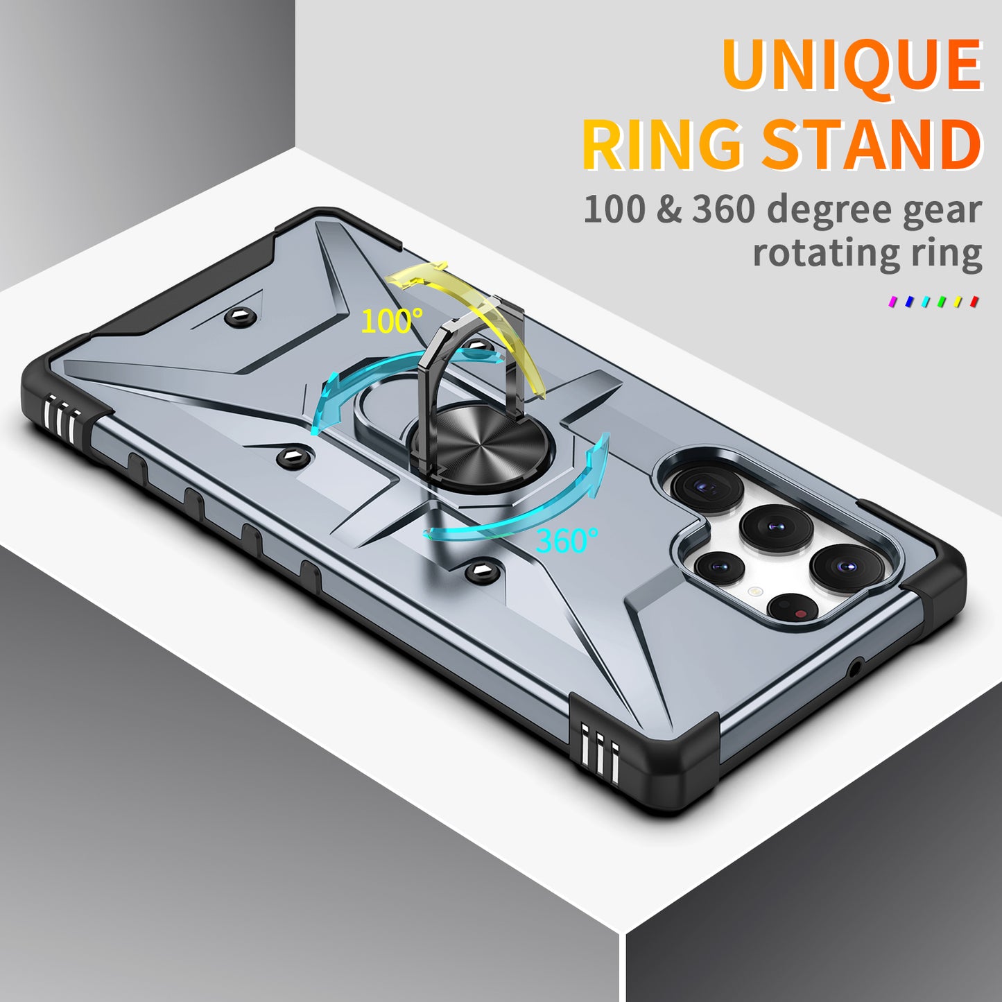 Boundary Galaxy S23 Ultra Case Ring Holder Kickstand