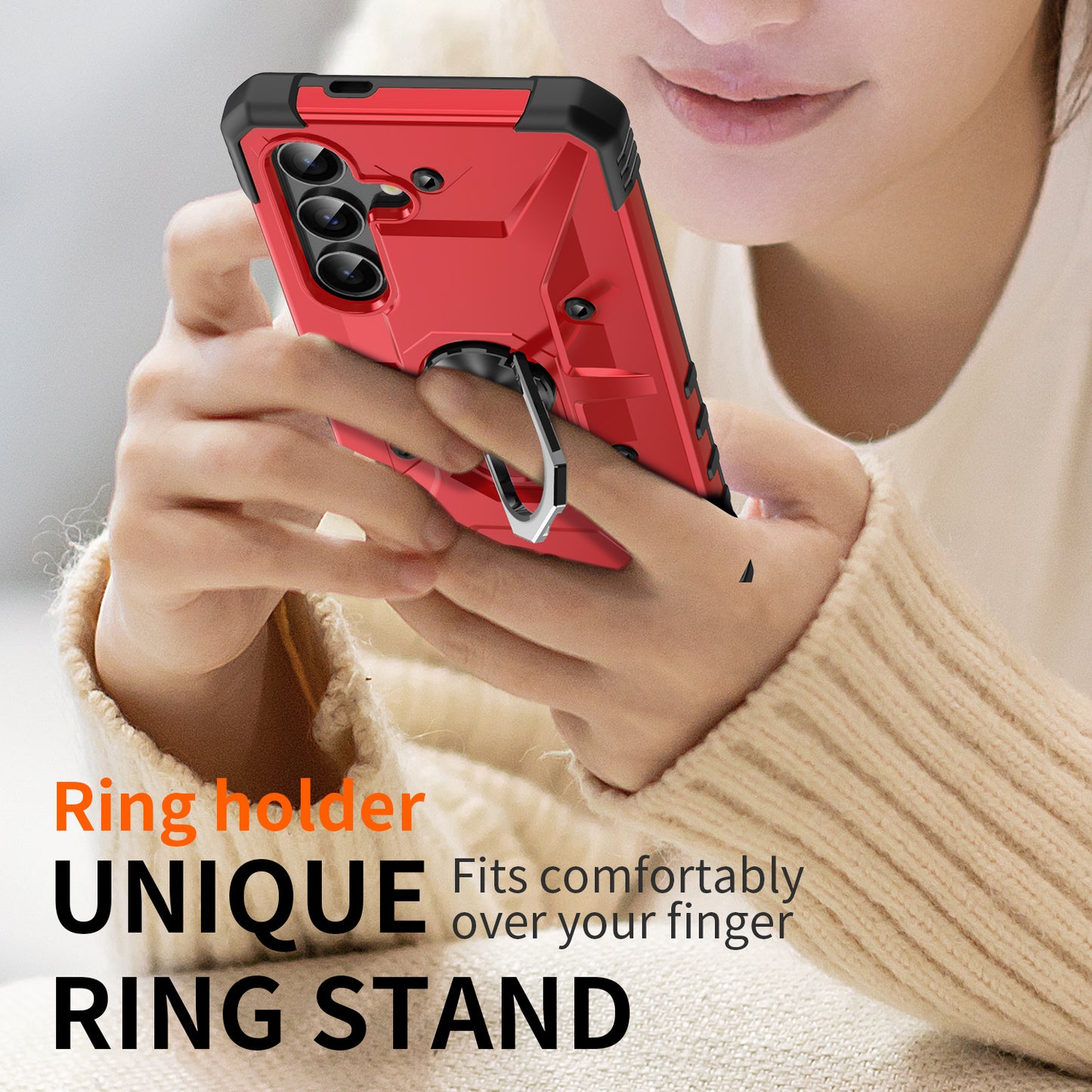 Boundary Galaxy S24 Case Ring Holder Kickstand