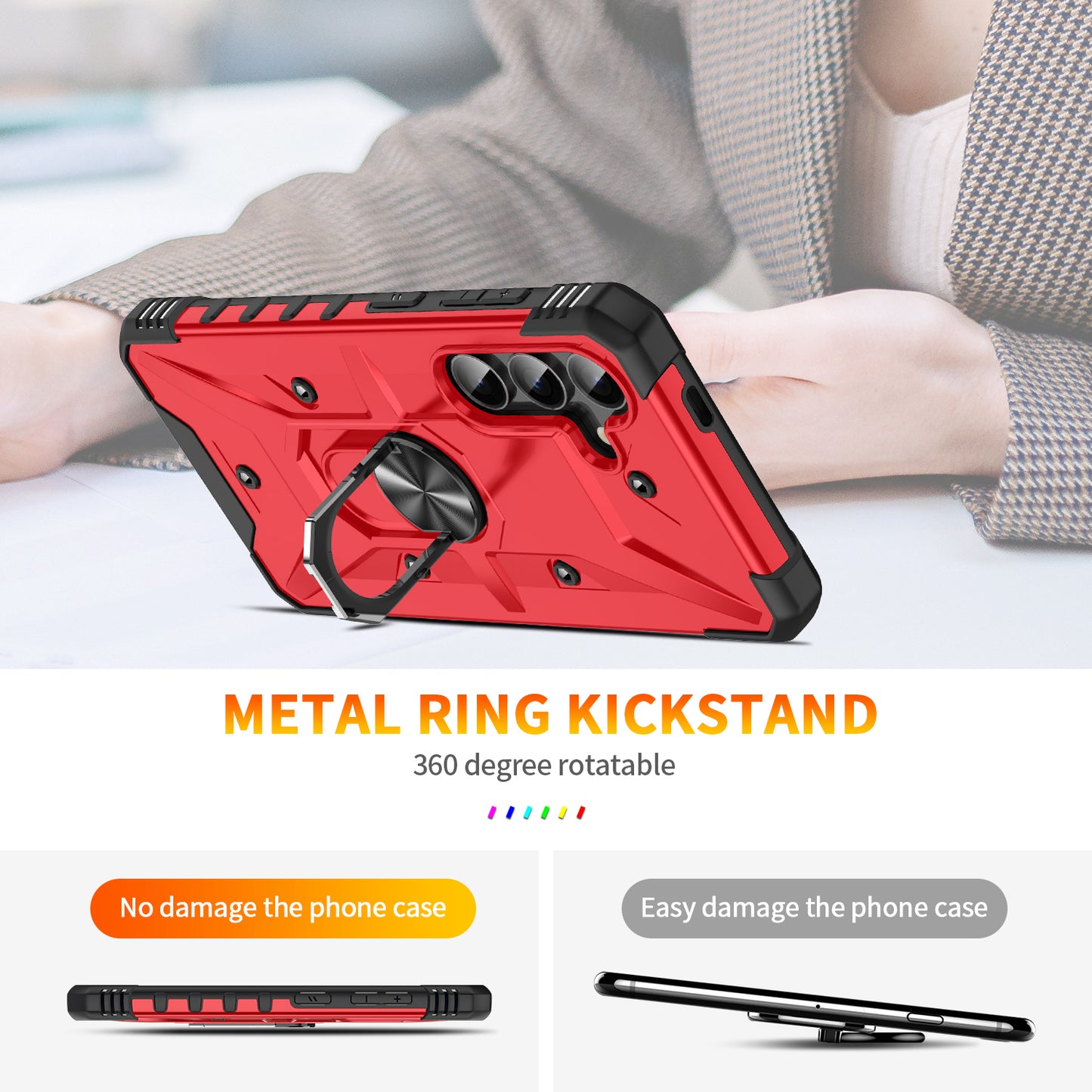 Boundary Galaxy S24 Case Ring Holder Kickstand