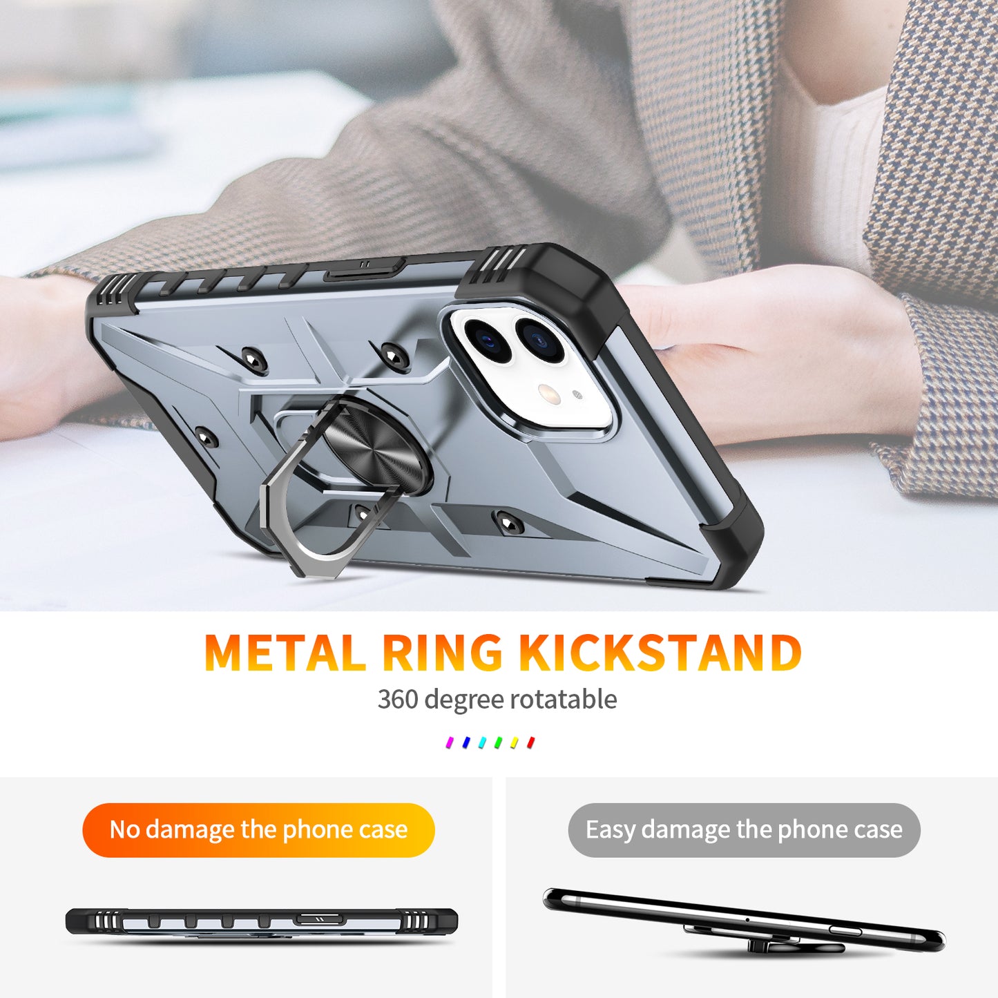 Boundary iPhone 11 Case Ring Holder Kickstand