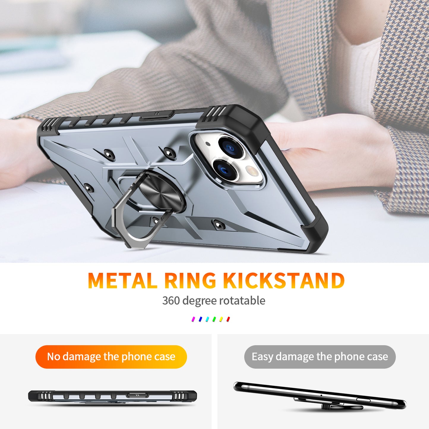 Boundary iPhone 13 Mini Case Ring Holder Kickstand