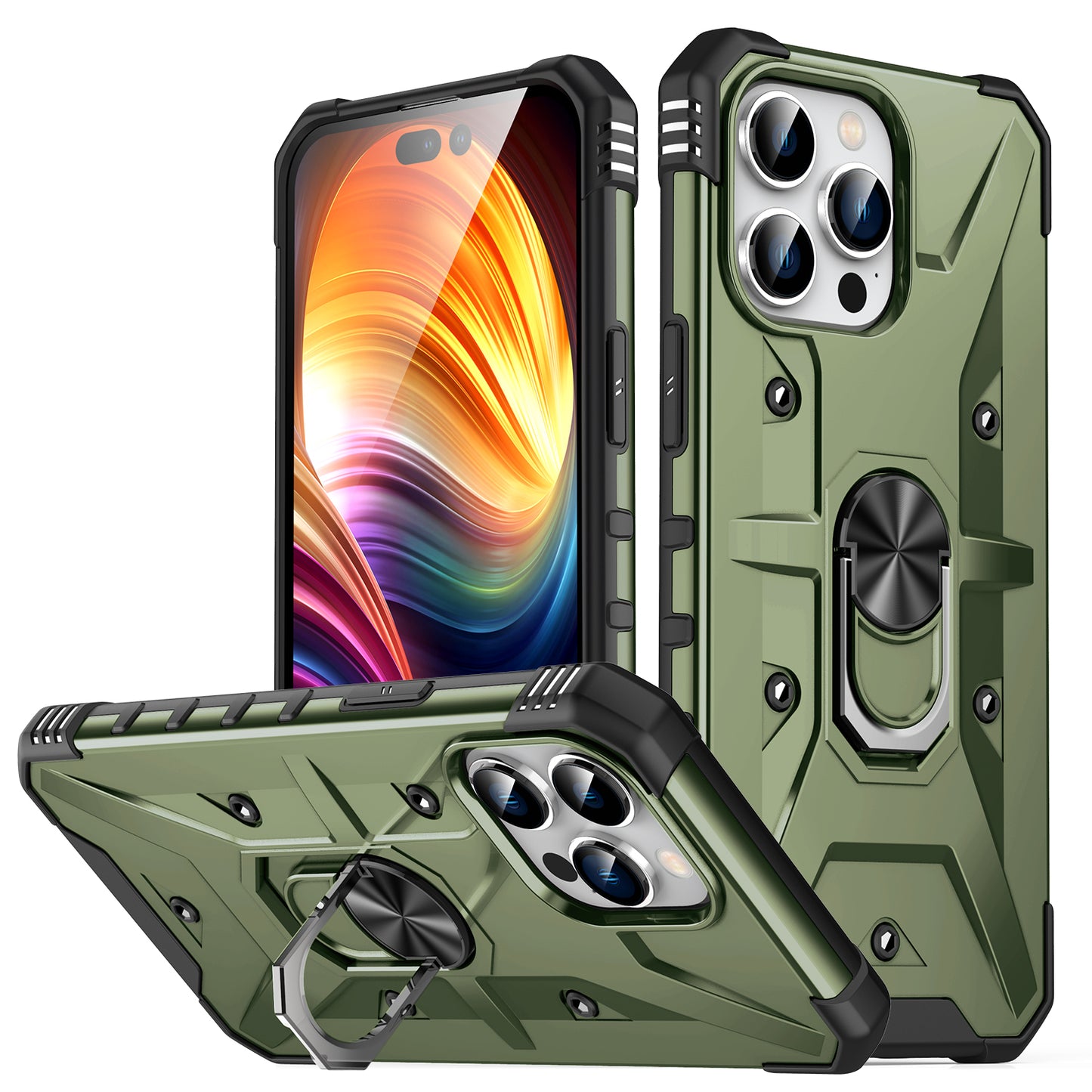 Boundary iPhone 14 Pro Max Case Ring Holder Kickstand