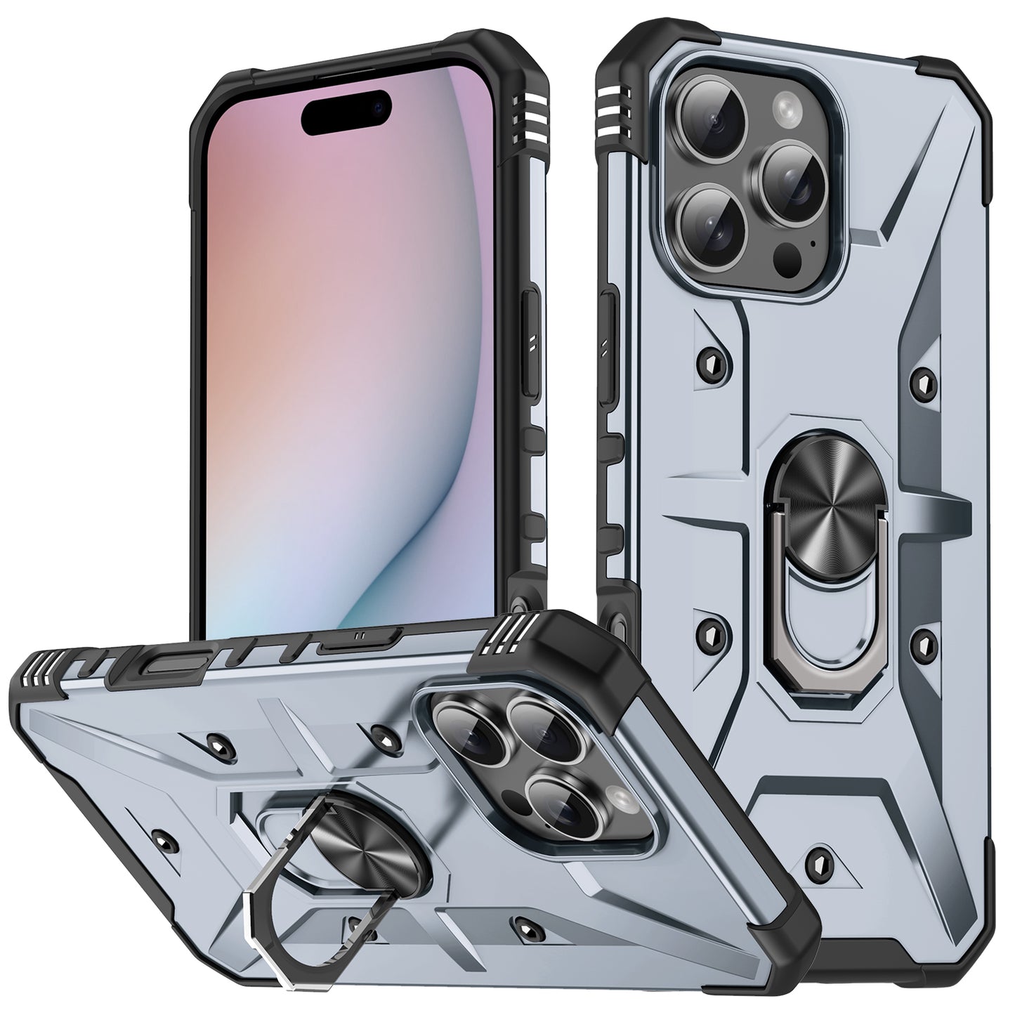 Boundary iPhone 16 Pro Max Case Ring Holder Kickstand