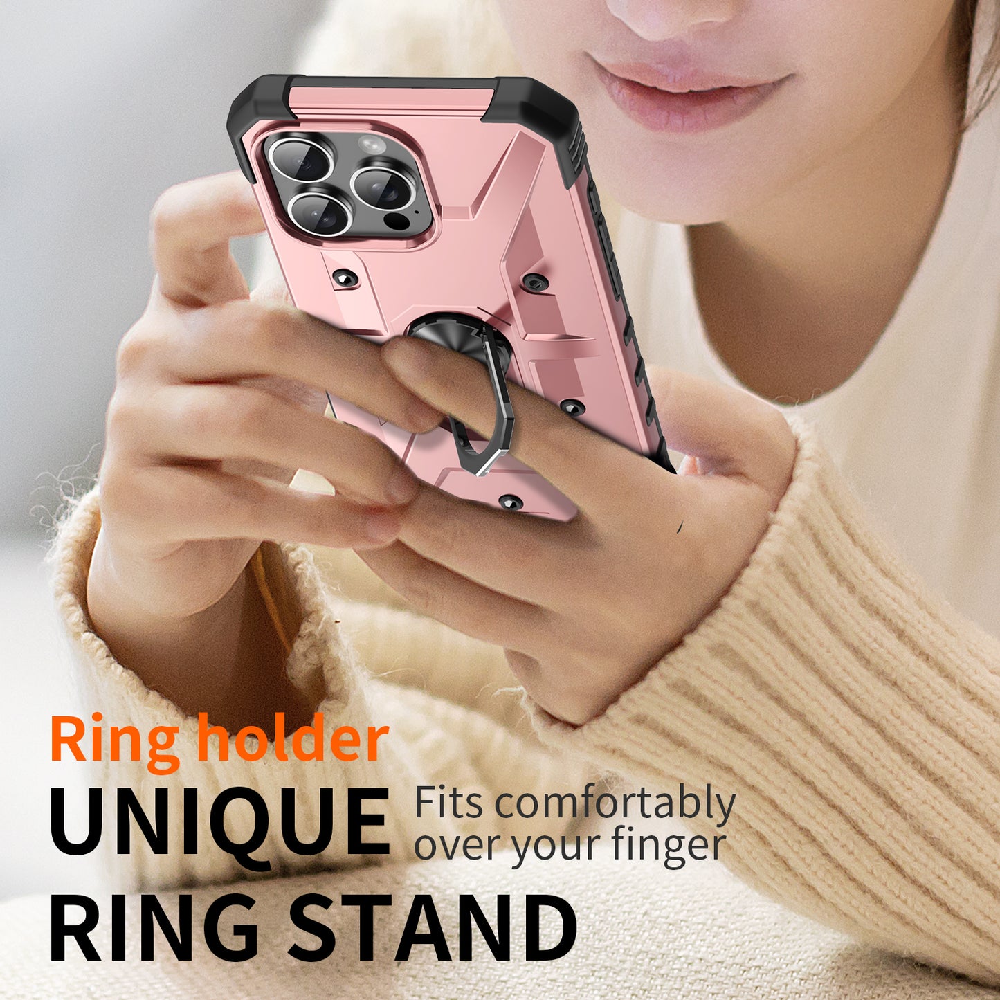 Boundary iPhone 16 Pro Max Case Ring Holder Kickstand