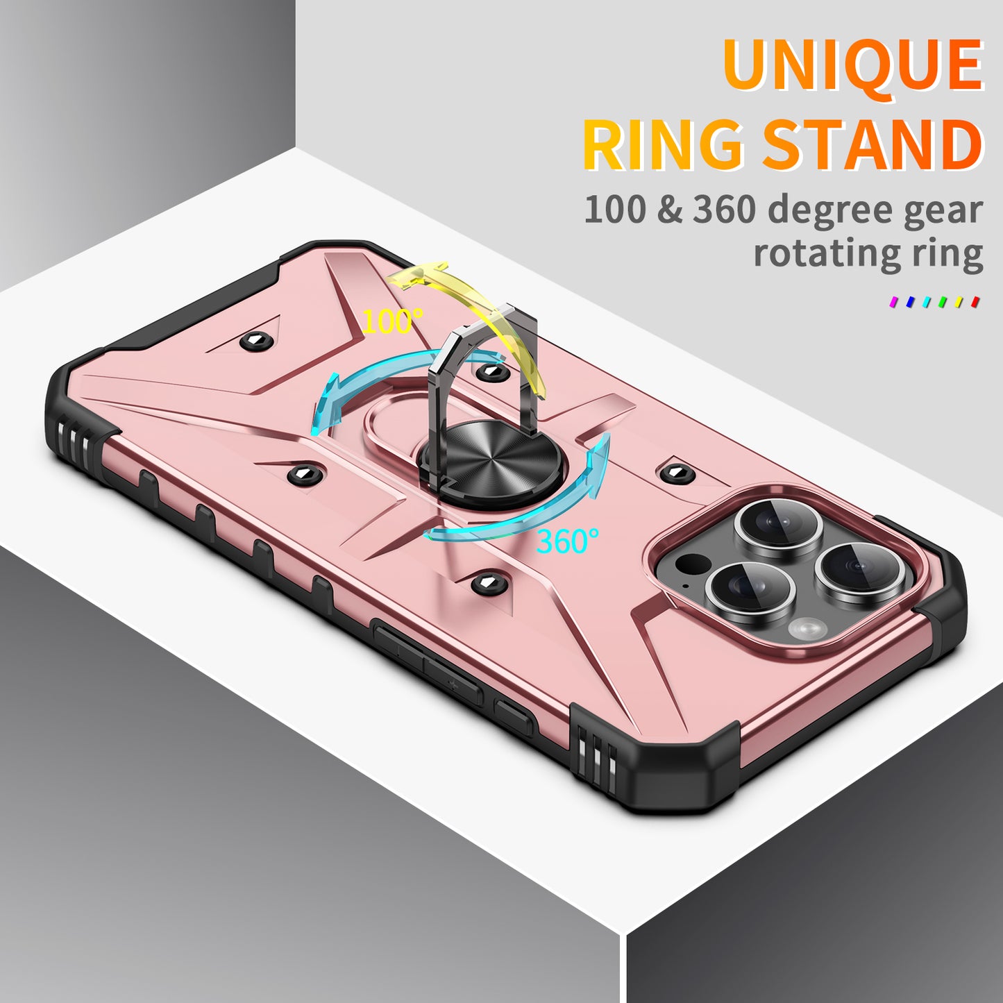 Boundary iPhone 16 Pro Max Case Ring Holder Kickstand