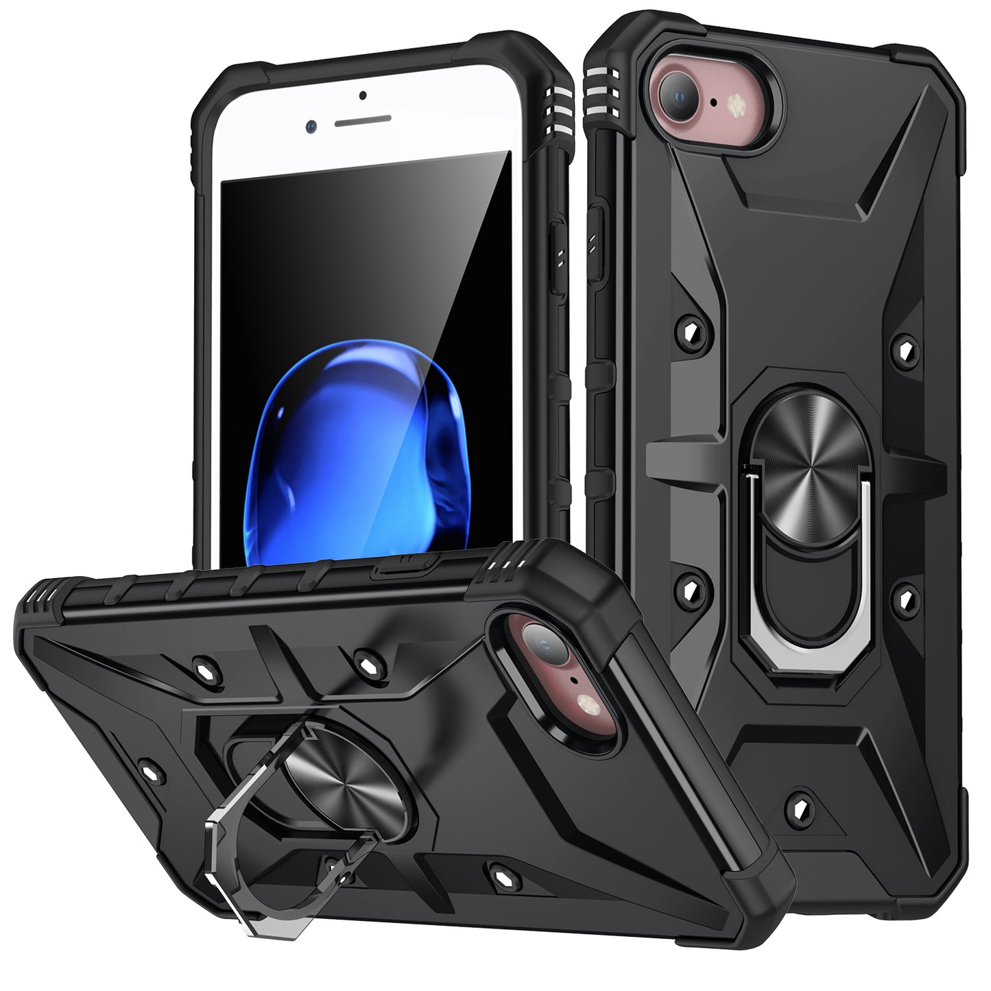 Boundary iPhone SE 2020 Case Ring Holder Kickstand