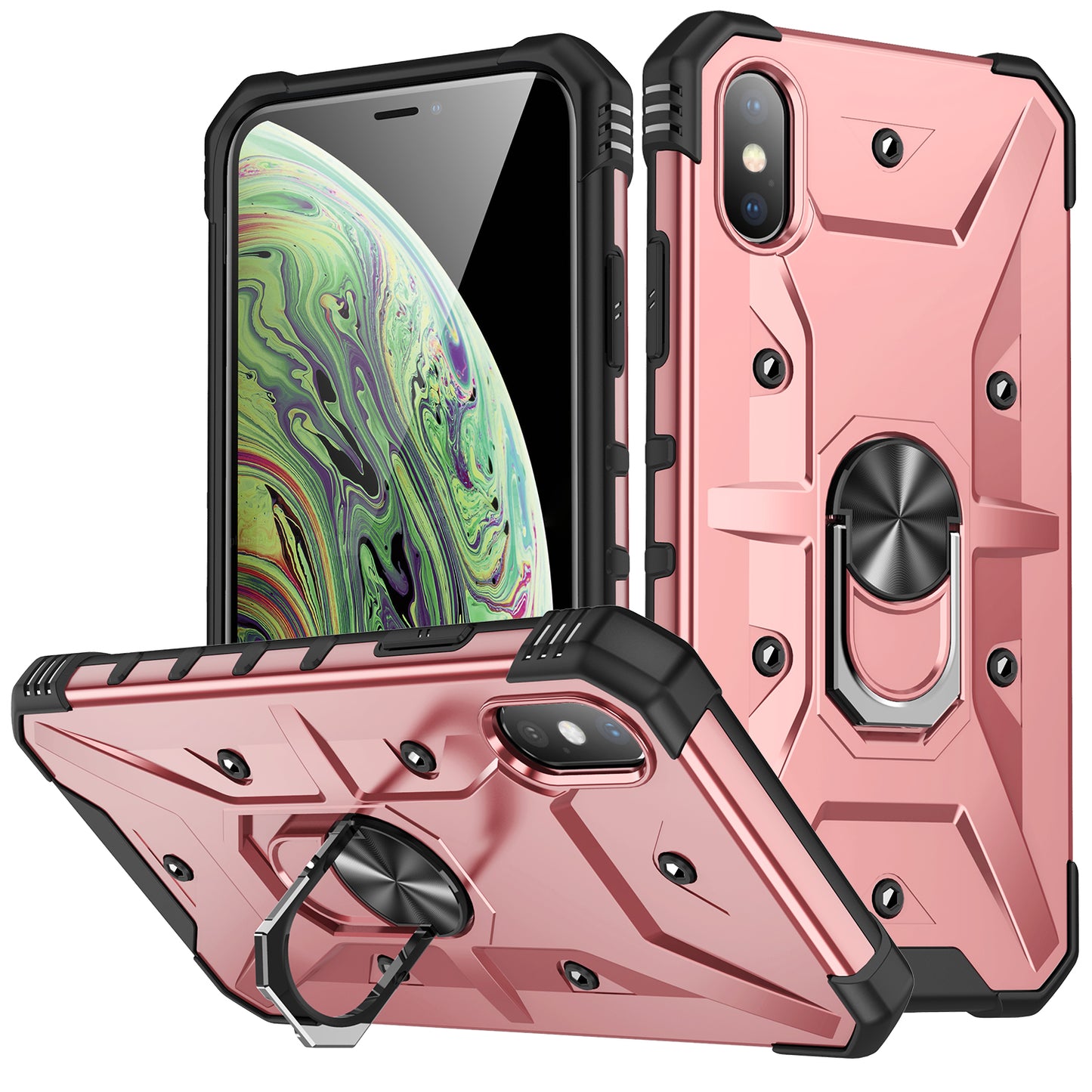 Boundary iPhone X Xs Case Ring Holder Kickstand