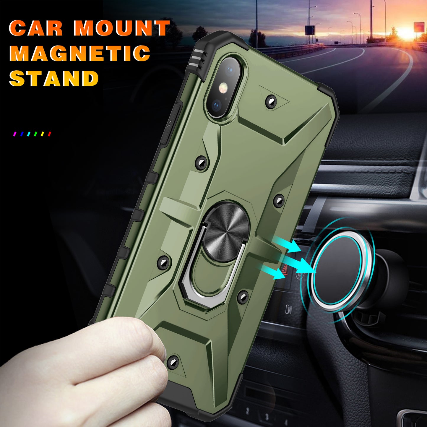 Boundary iPhone X Xs Case Ring Holder Kickstand