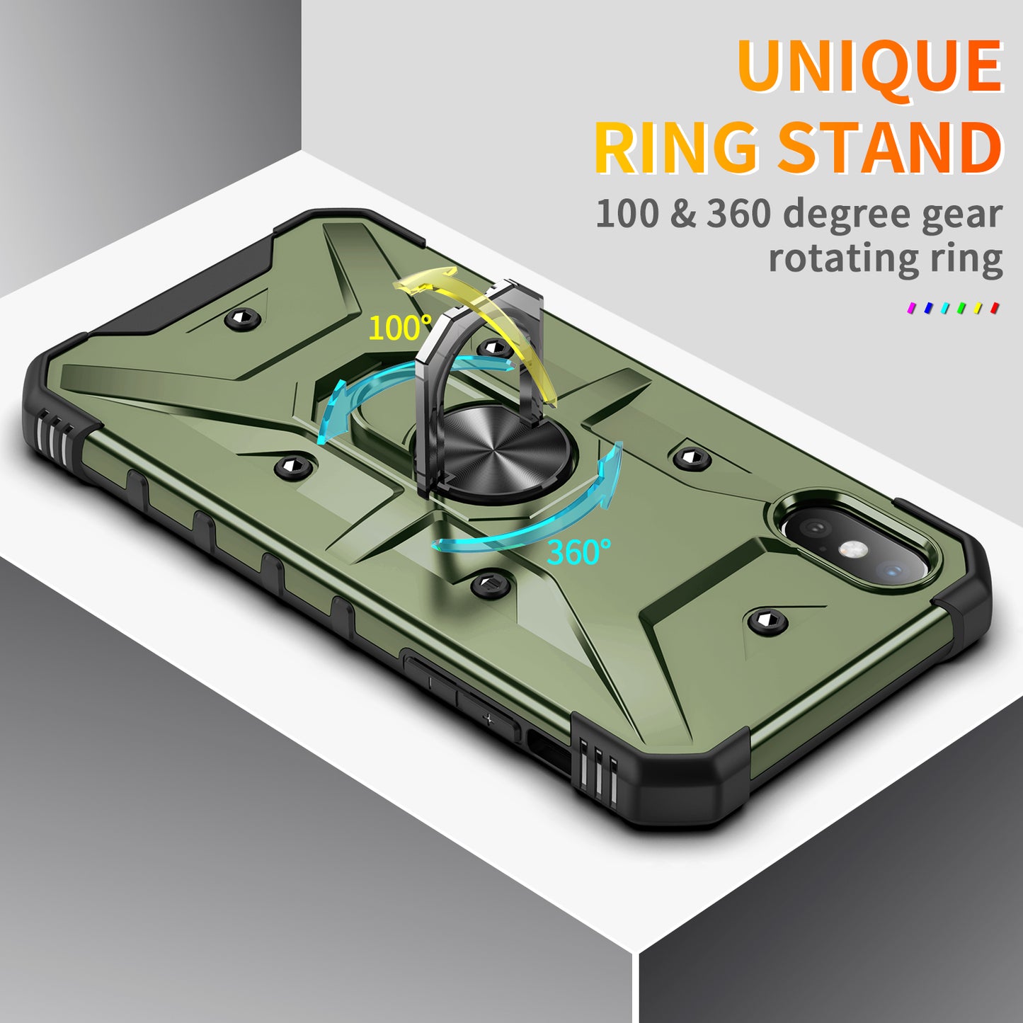 Boundary iPhone X Xs Case Ring Holder Kickstand