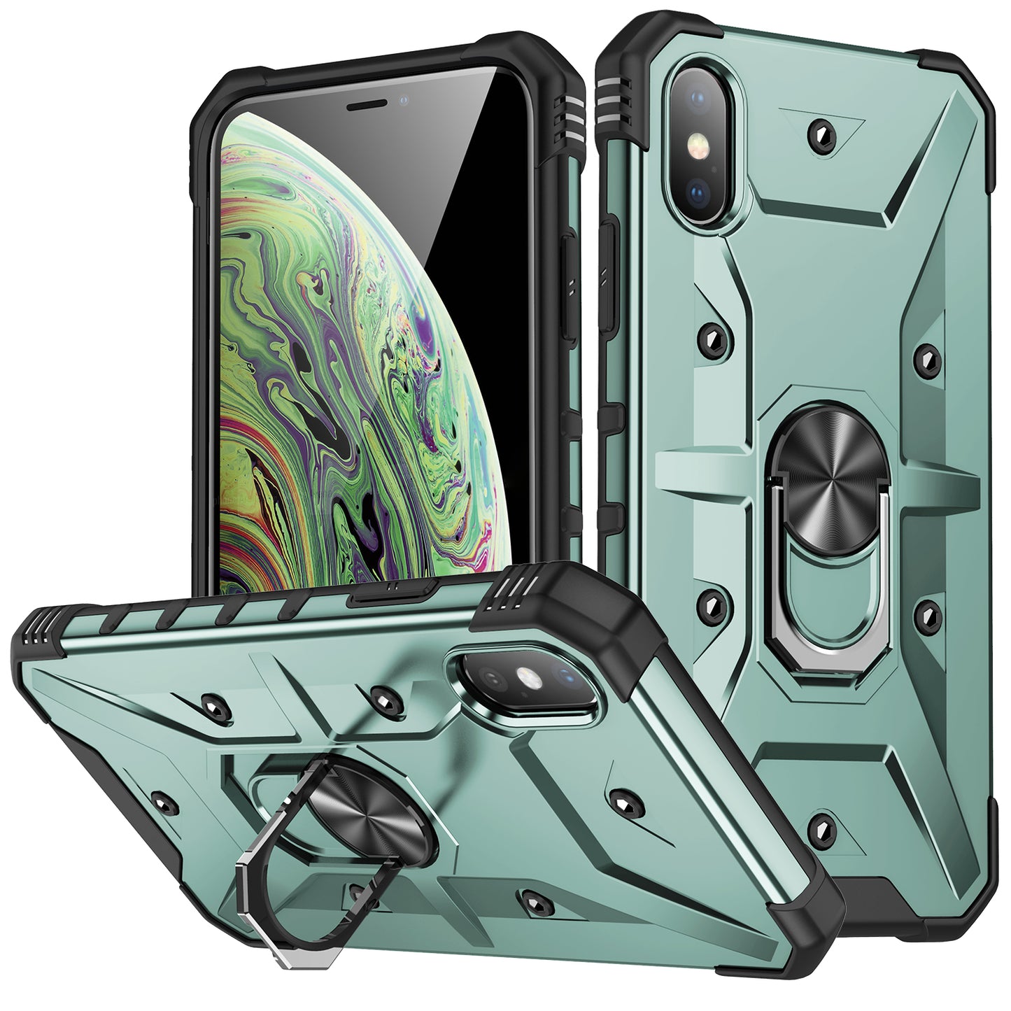 Boundary iPhone Xs Max Case Ring Holder Kickstand