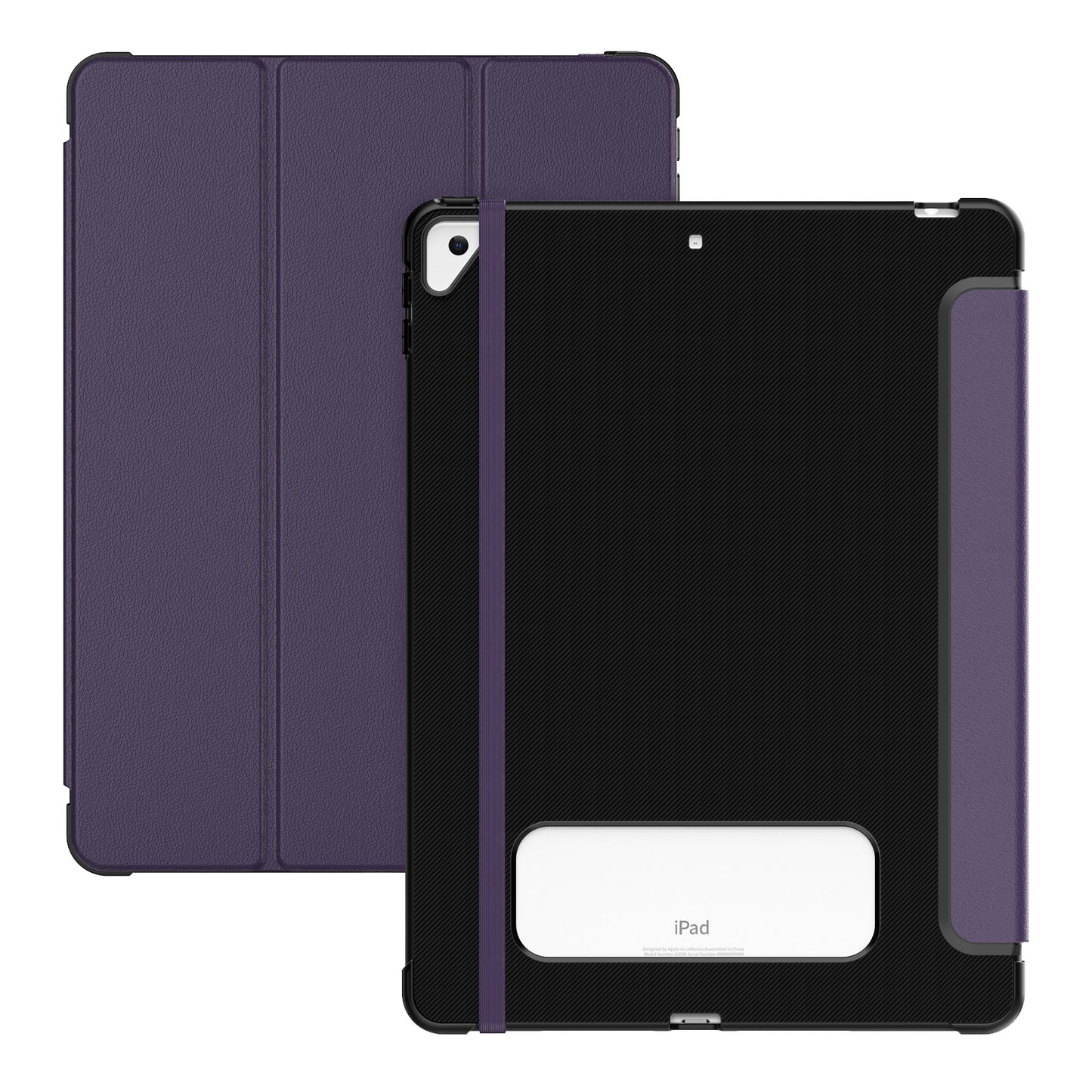 Dormancy Carbon Fiber Leather Apple iPad 7 Case Folio