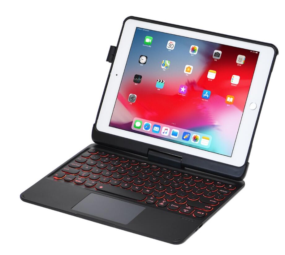 Rotating Stand Backlit Touchpad Keyboard Apple iPad 9 Case Clamshell