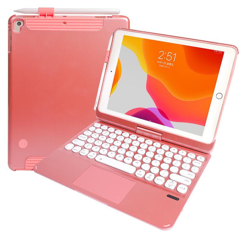 Rotating Stand Backlit Touchpad Keyboard Apple iPad 5 Case Clamshell