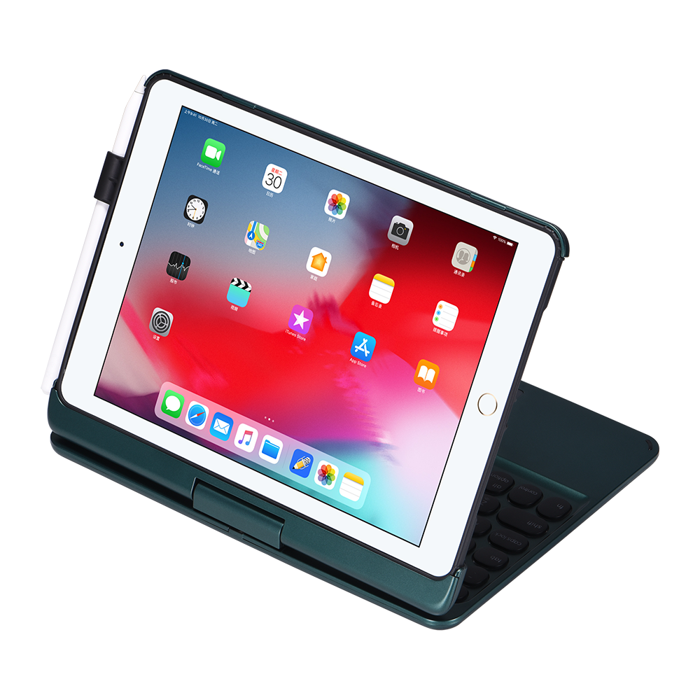 Rotating Stand Backlit Touchpad Keyboard Apple iPad 5 Case Clamshell