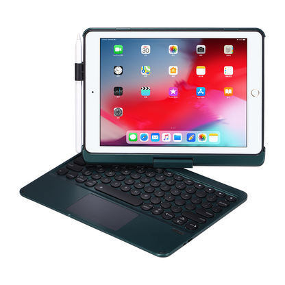 Rotating Stand Backlit Touchpad Keyboard Apple iPad 6 Case Clamshell