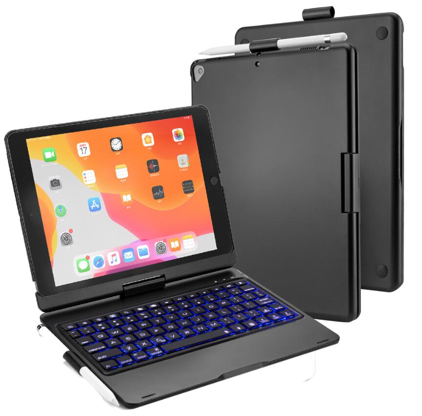 Rotating Clamshell Backlit Keyboard Apple iPad 8 Case