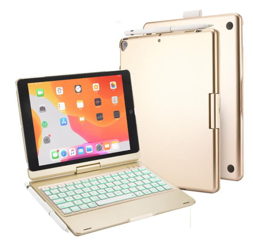 Rotating Clamshell Backlit Keyboard Apple iPad 8 Case