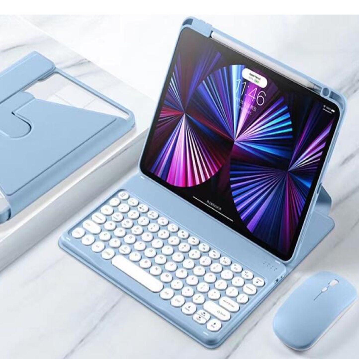 Rotating Stand Slim Keyboard Apple iPad Air 5 Case Acrylic