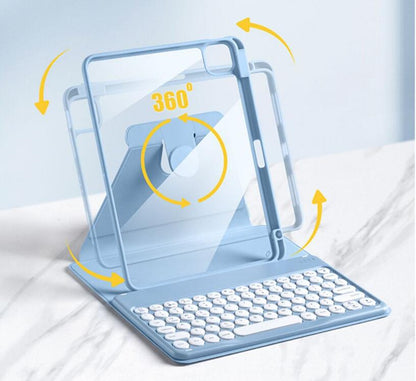 Rotating Stand Slim Keyboard Apple iPad Air 5 Case Acrylic