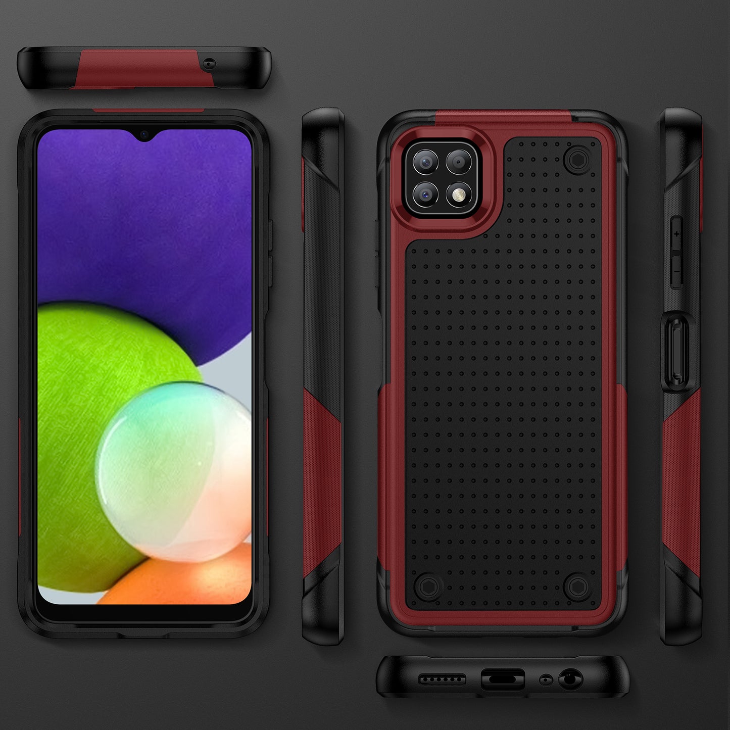 Elegance Mesh Galaxy A22 Case Combo 2 In 1