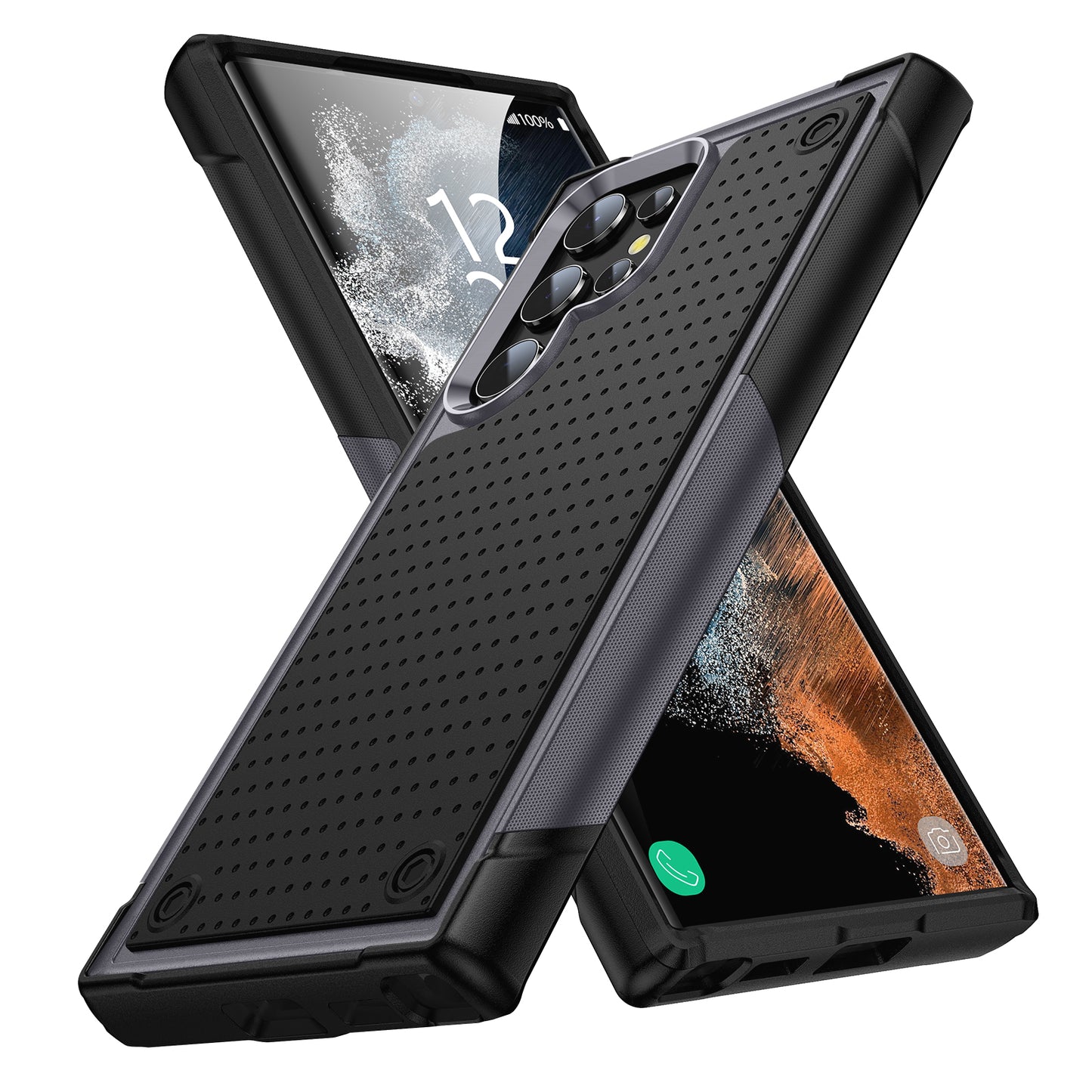 Elegance Mesh Galaxy S22 Ultra Case Combo 2 In 1