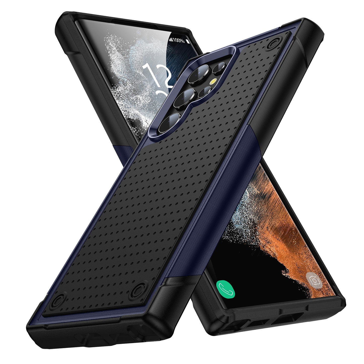 Elegance Mesh Galaxy S22 Ultra Case Combo 2 In 1