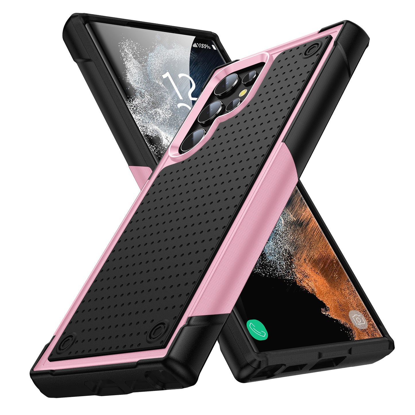 Elegance Mesh Galaxy S22 Ultra Case Combo 2 In 1