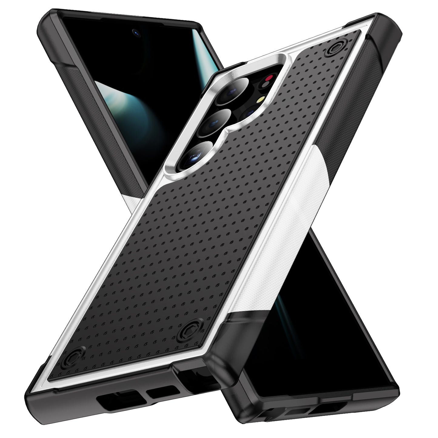 Elegance Mesh Galaxy S24 Ultra Case Combo 2 In 1