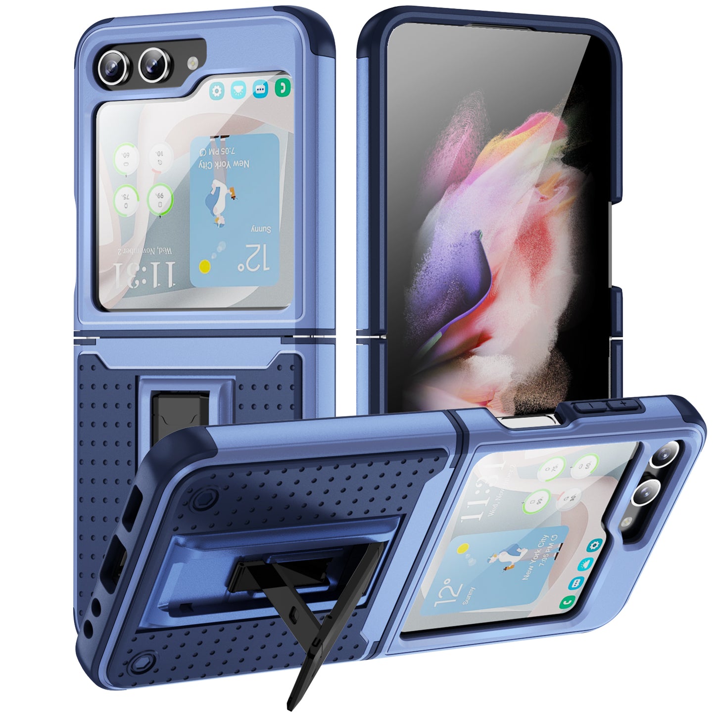 Elegance Mesh Galaxy Z Flip5 Case Combo 2 In 1